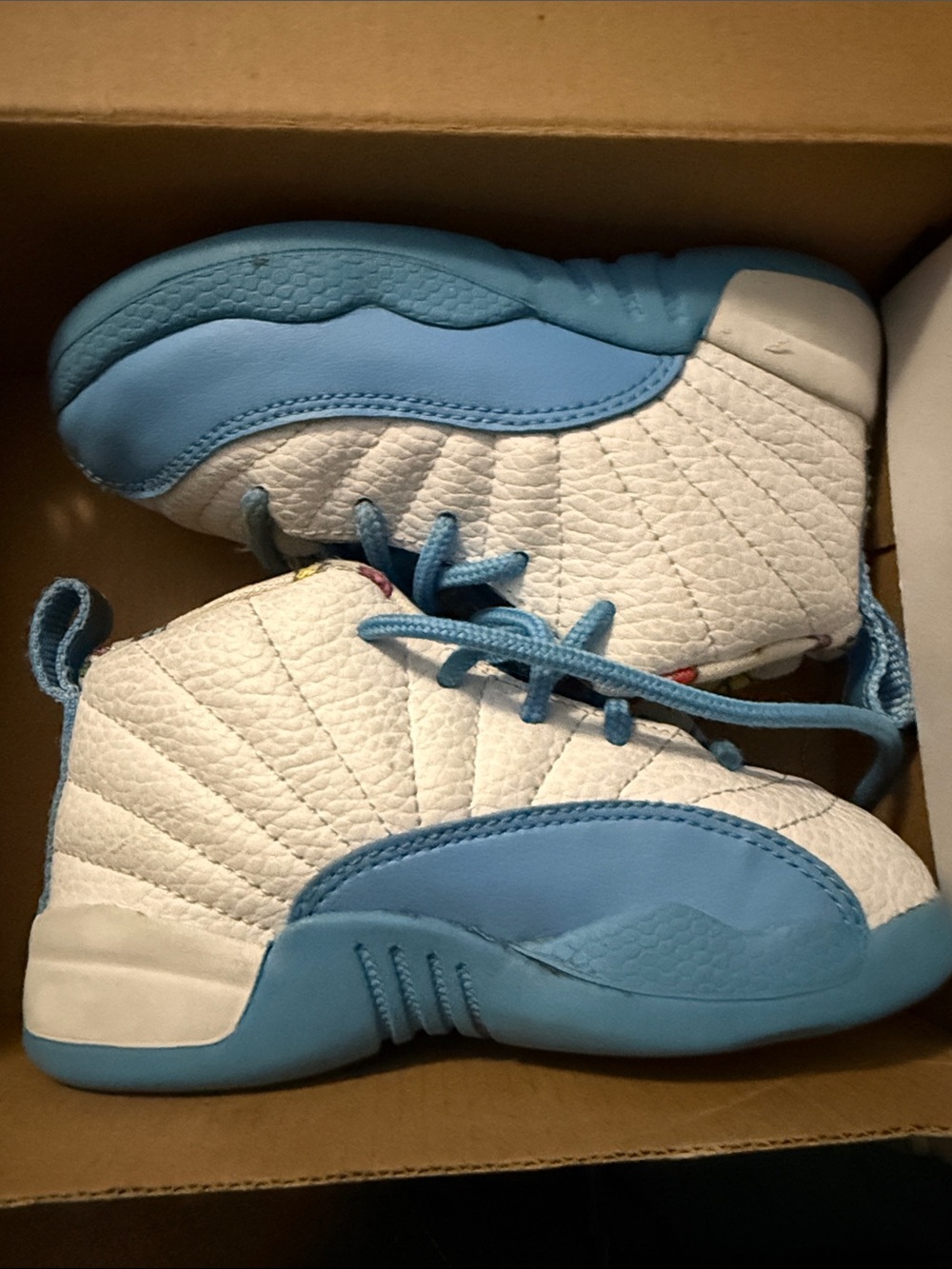 Nike Jordan 12 Retro - Toddler Size 8c - baby blue and white